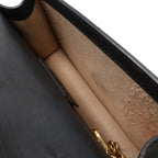 Gucci Sylvie Web Line Mini Chain Shoulder Bag Pochette 2-Way Clutch Leather — view 7