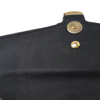 Gucci Sylvie Web Line Mini Chain Shoulder Bag Pochette 2-Way Clutch Leather — view 9