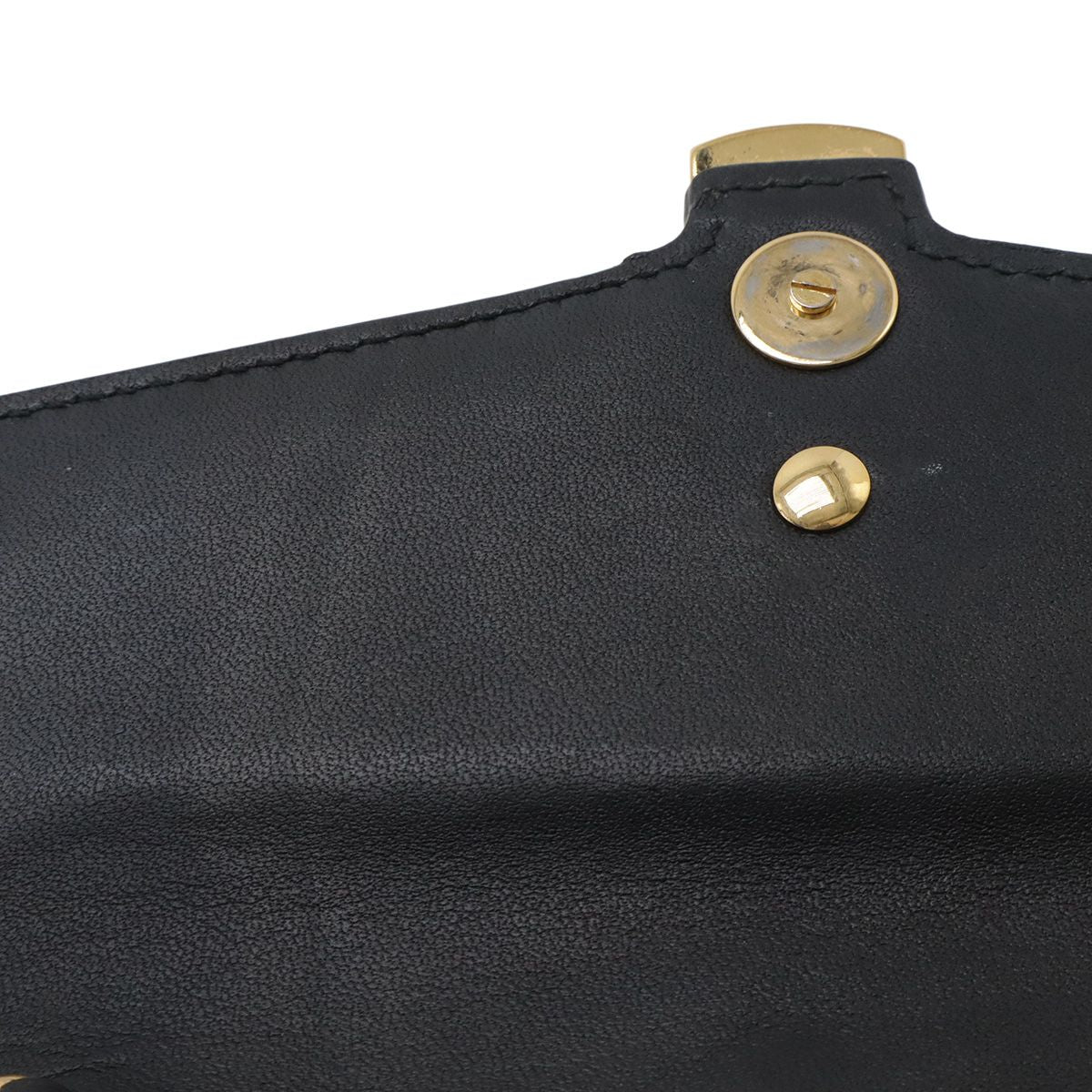 Gucci Sylvie Web Line Mini Chain Shoulder Bag Pochette 2-Way Clutch Leather — view 9