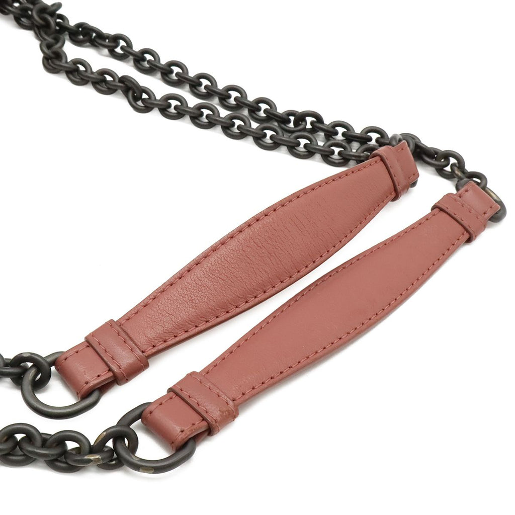 Bottega Veneta Olympia Intrecciato Small Shoulder Bag Chain Leather Pink — view 5
