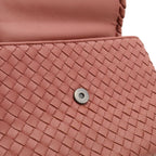 Bottega Veneta Olympia Intrecciato Small Shoulder Bag Chain Leather Pink — view 8