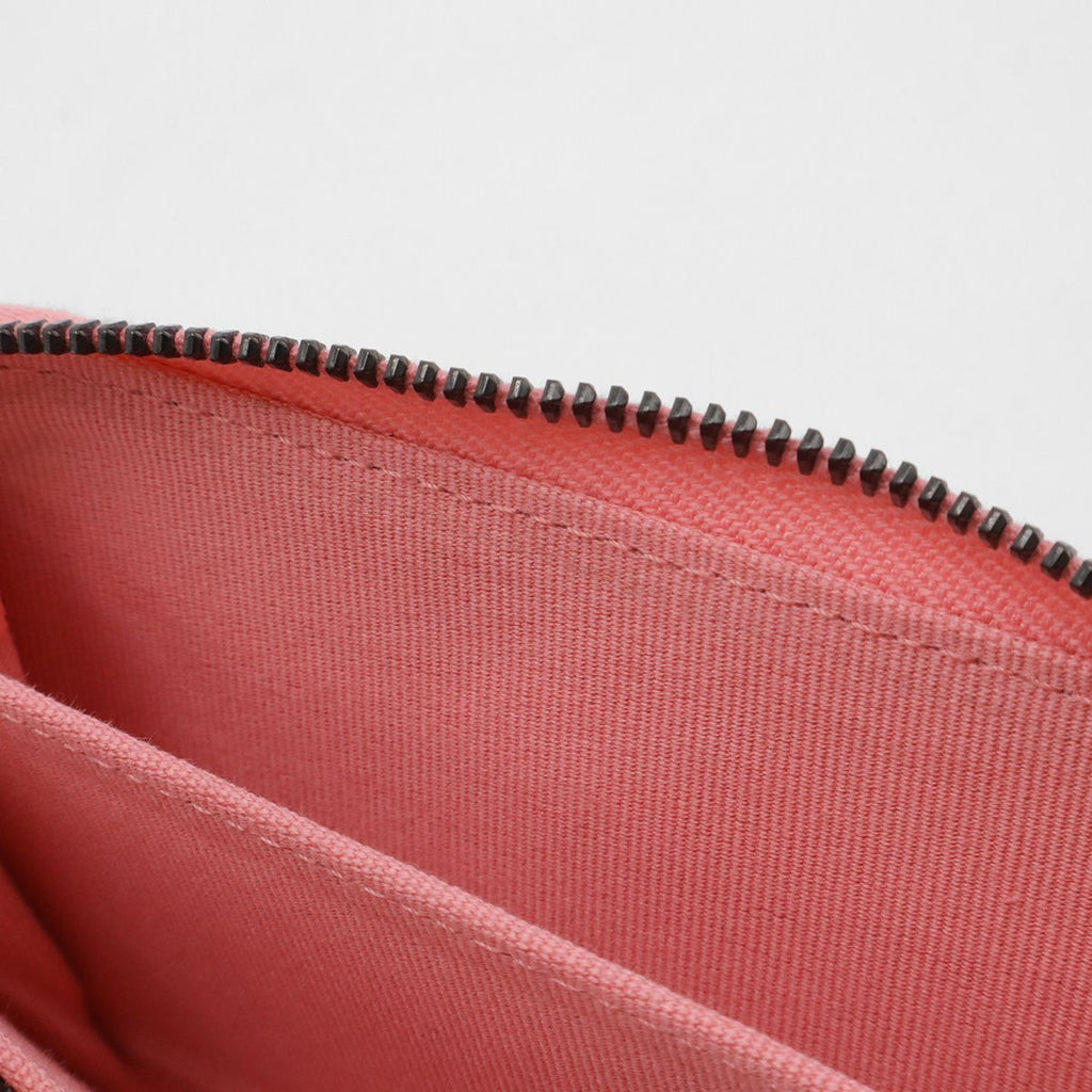 Chanel Quilted CC Logo Classic Zip Coin Purse Zip Around Leather Coral Pink — view 6