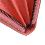 Chanel Quilted CC Logo Classic Zip Coin Purse Zip Around Leather Coral Pink — view 7
