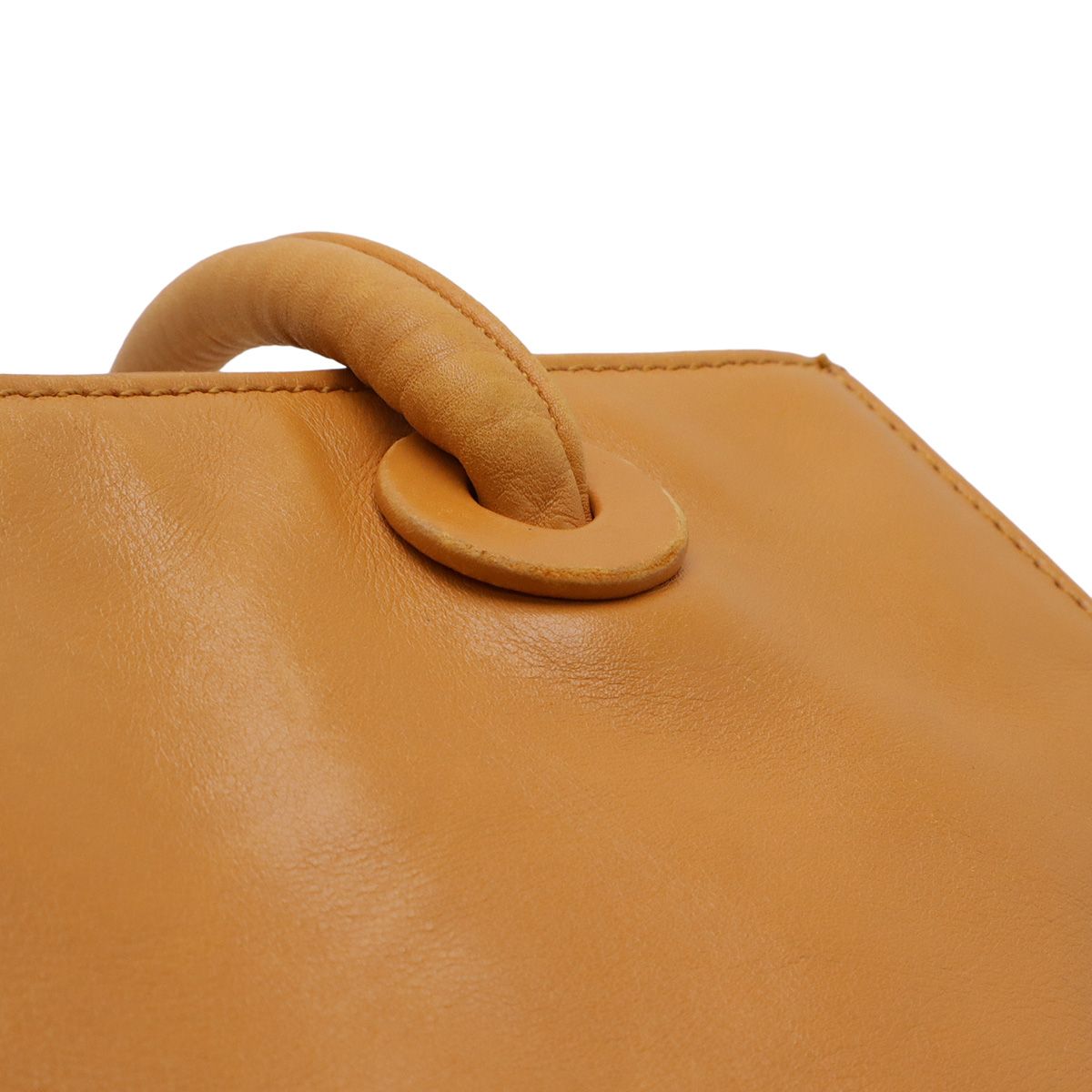 Chanel CC Logo Tote Shoulder Bag Leather Master Yellow — view 4