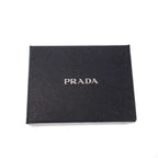Prada Logo Saffiano Leather Compact Wallet Black — view 8