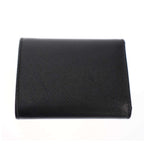 Prada Logo Saffiano Leather Compact Wallet Black — view 2