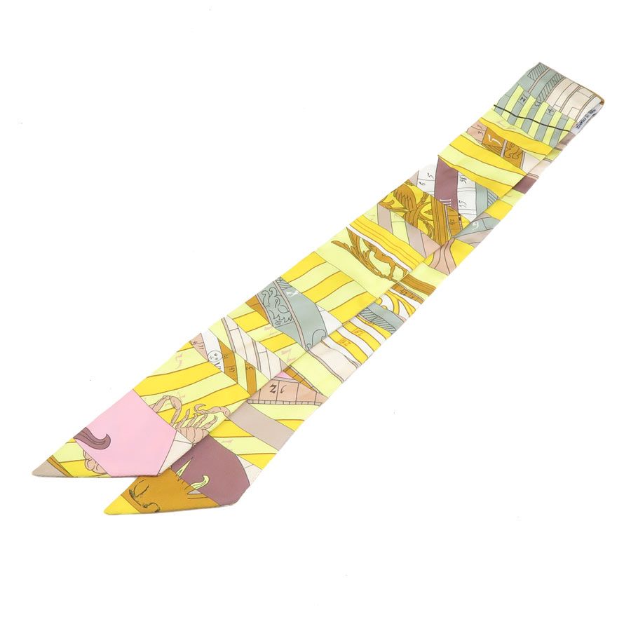 Hermes Twill Scarf Yellow — view 3