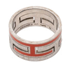 Hermes Moubouche Ring 54 Silver Orange — view 5