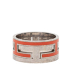 Hermes Moubouche Ring 54 Silver Orange — view 4