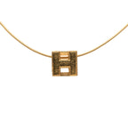 Hermes Cage de Ash Cube Necklace Gold Plated — view 2