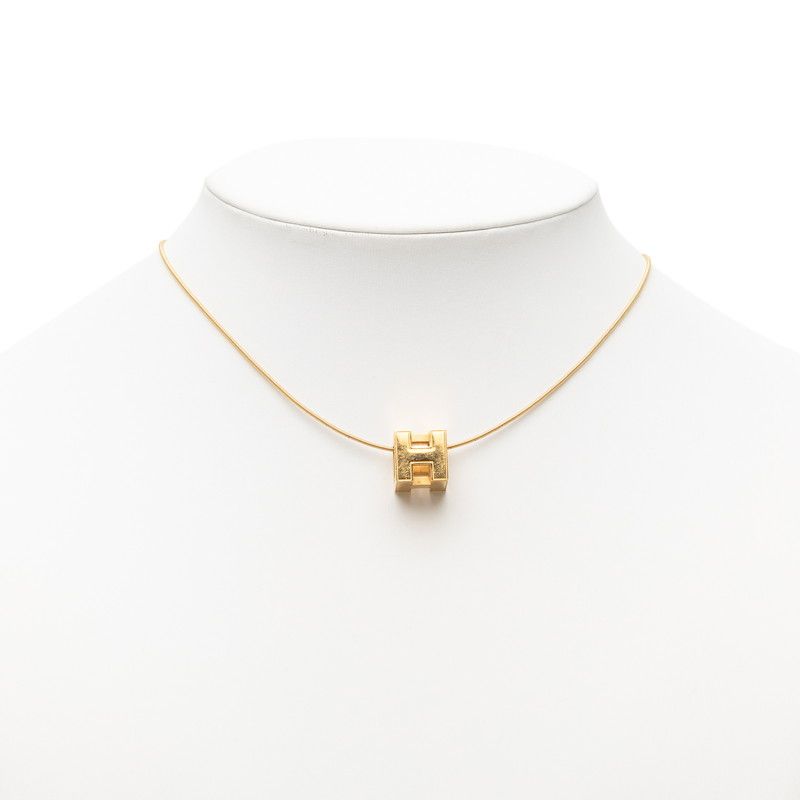 Hermes Cage de Ash Cube Necklace Gold Plated — view 6