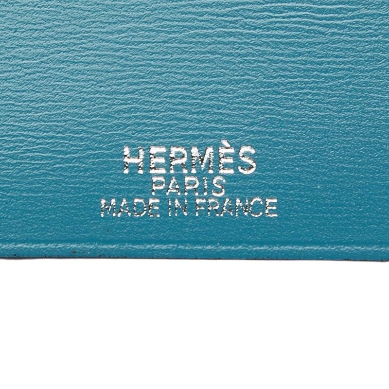 Hermes Agenda Vision Notebook Cover Blue Light Box Calf — view 8