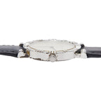 Tiffany & Co Atlas Watch Silver Black Leather — view 3