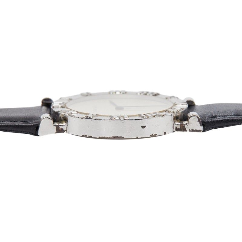 Tiffany & Co Atlas Watch Silver Black Leather — view 4