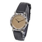 Tiffany & Co Atlas Watch Silver Black Leather — view 2