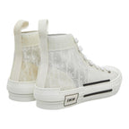 Dior Oblique League High Top Sneakers Cut 37 White Technical Fabric — view 2