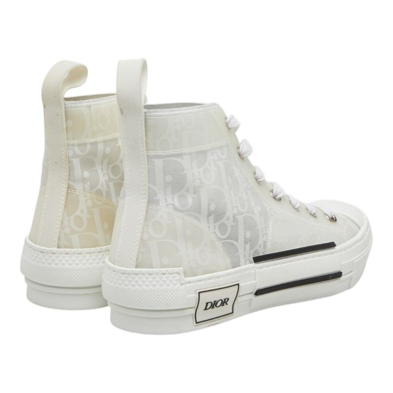 Dior Oblique League High Top Sneakers Cut 37 White Technical Fabric — view 2