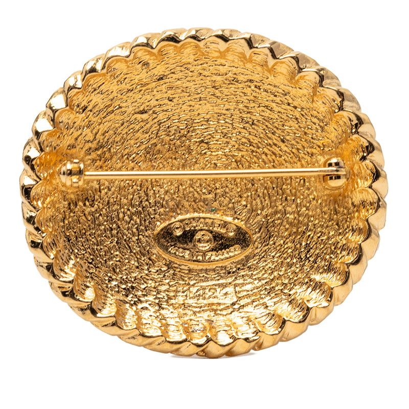 Chanel CC Logo Night Riding Brooch Gold Plated — view 2