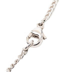 Chanel CC Logo Christmas Tree Motif Necklace Silver White Metal — view 4