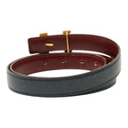 Hermes Belt Reversible Navy Red Leather — view 3