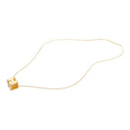 Hermes Cage Ash Cube Necklace Gold Beige Plated — view 4