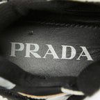 Prada Pegasus High Cut Sneakers Platform Black White Silver Rubber Nylon — view 6
