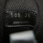 Prada Pegasus High Cut Sneakers Platform Black White Silver Rubber Nylon — view 7