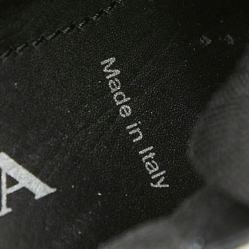 Prada Pegasus High Cut Sneakers Platform Black White Silver Rubber Nylon — view 8