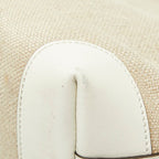 Gucci Craft Tote Shoulder Bag White Beige Canvas Leather — view 5