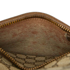 Gucci Sherry Line Vintage GG Supreme Tote Shoulder Bag Brown Leather — view 9