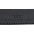 Gucci Plain Belt 85 34 Black Gold Calf — view 5