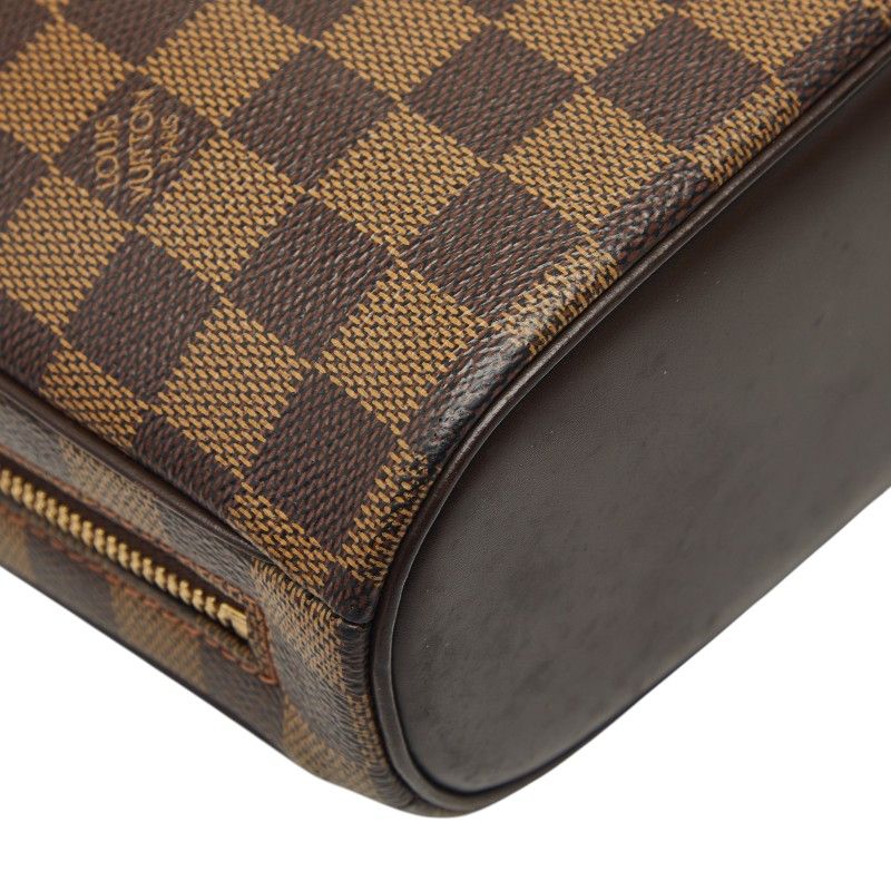 Louis Vuitton Damier Salia Mini Handbag Brown Leather — view 7