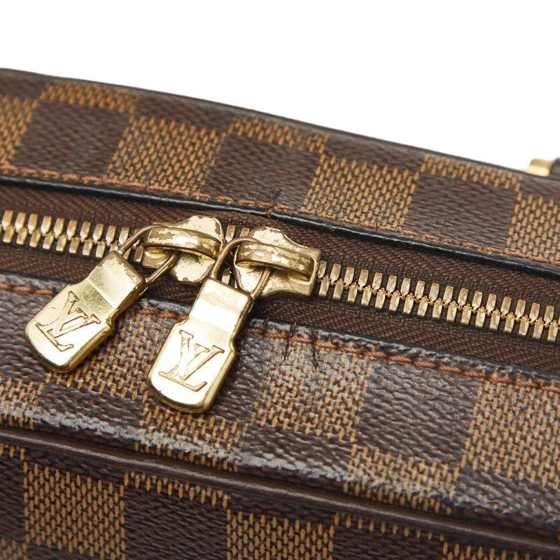 Louis Vuitton Damier Salia Mini Handbag Brown Leather — view 8