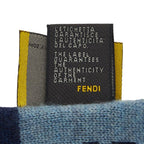 Fendi Zucca Fflogo Scarf Navy Wool — view 5