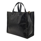 Fendi Mania Zucca Fila Collaboration Tote Black Leather Wool — view 2
