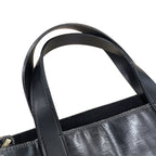 Fendi Mania Zucca Fila Collaboration Tote Black Leather Wool — view 9