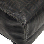 Fendi Mania Zucca Fila Collaboration Tote Black Leather Wool — view 5