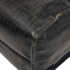 Fendi Mania Zucca Fila Collaboration Tote Black Leather Wool — view 6