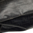 Fendi Mania Zucca Fila Collaboration Tote Black Leather Wool — view 8