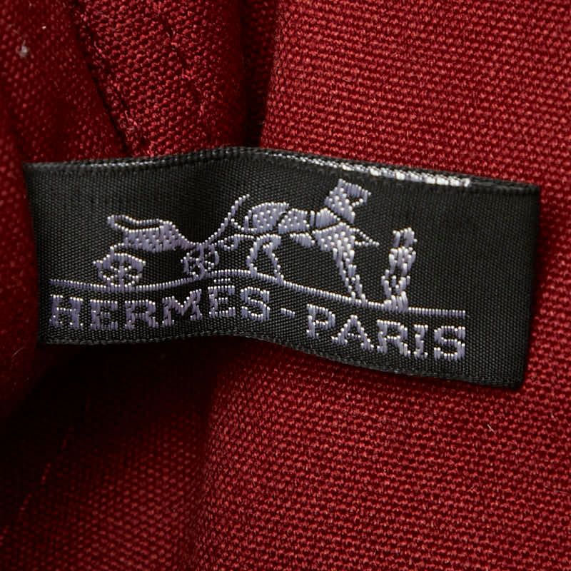 Hermes Fourre Tout PM Mini Tote Red Canvas — view 9