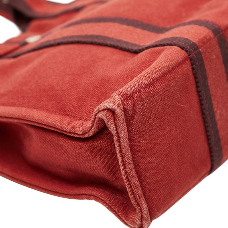 Hermes Fourre Tout PM Mini Tote Red Canvas — view 7