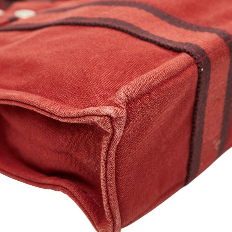 Hermes Fourre Tout PM Mini Tote Red Canvas — view 5