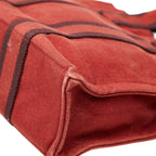Hermes Fourre Tout PM Mini Tote Red Canvas — view 6