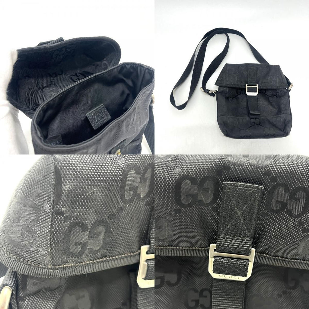 Gucci Shoulder Bag Off the Grid Nylon Leather Black — view 9