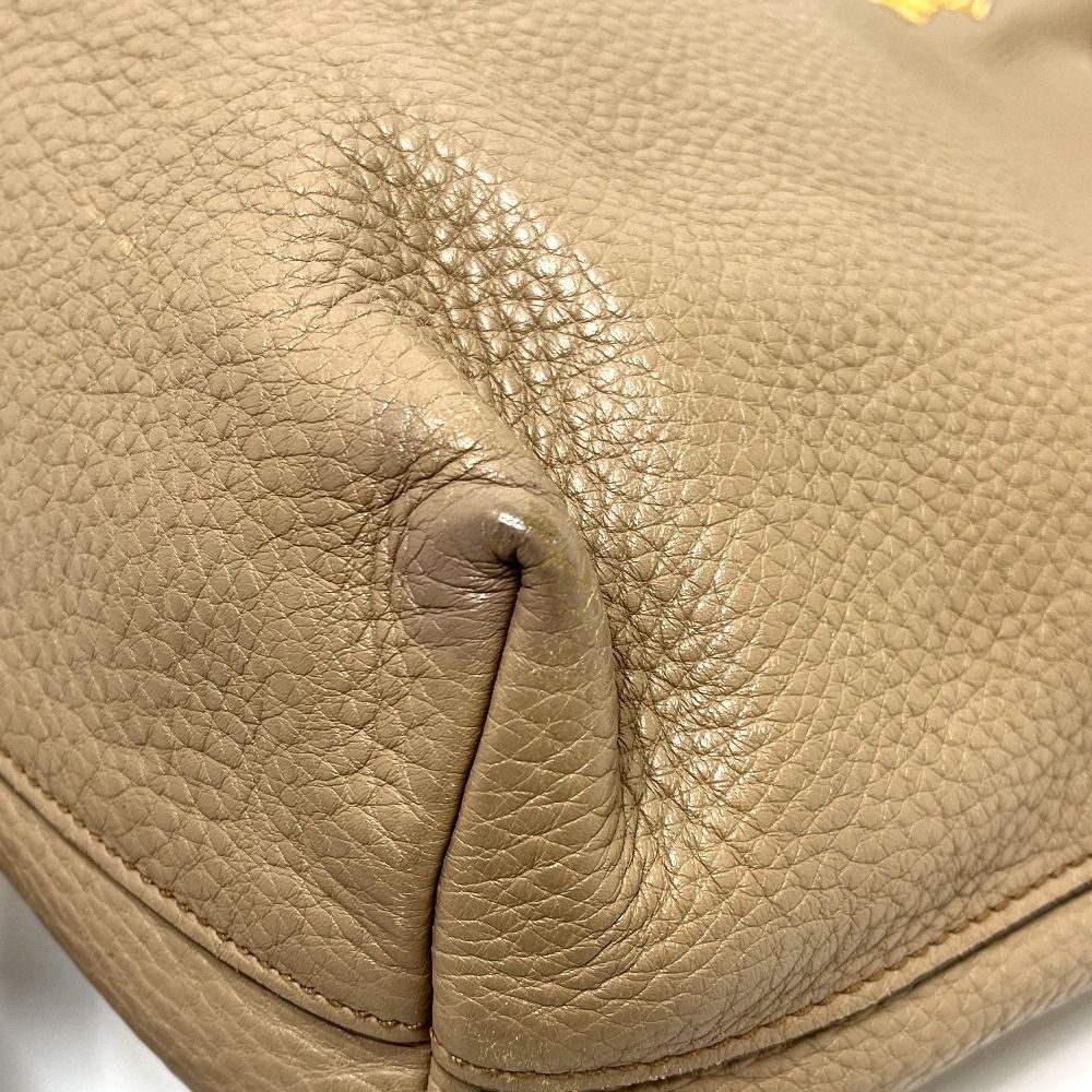 Prada Tote Logo Nylon Leather Beige — view 5