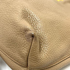 Prada Tote Logo Nylon Leather Beige — view 5