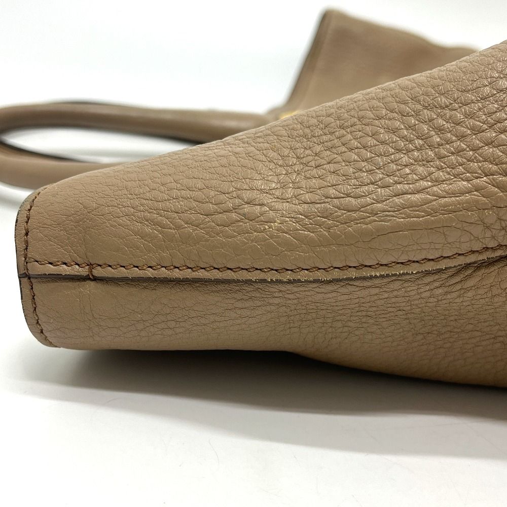 Prada Tote Logo Nylon Leather Beige — view 3