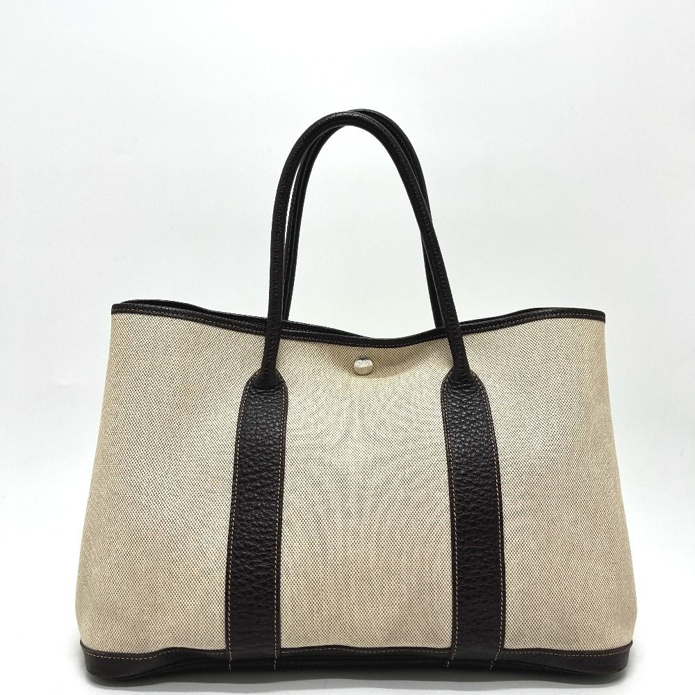 Hermes Tote Garden Party PM Toile Ash Beige — view 2
