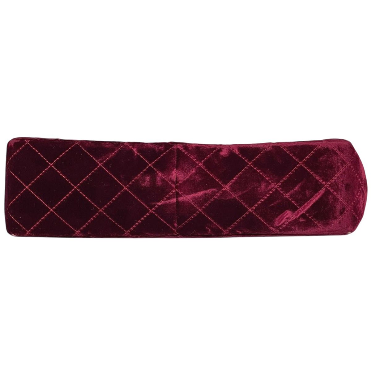 Chanel CC Logo Platinum Shoulder Bag Quilted Velvet — view 5