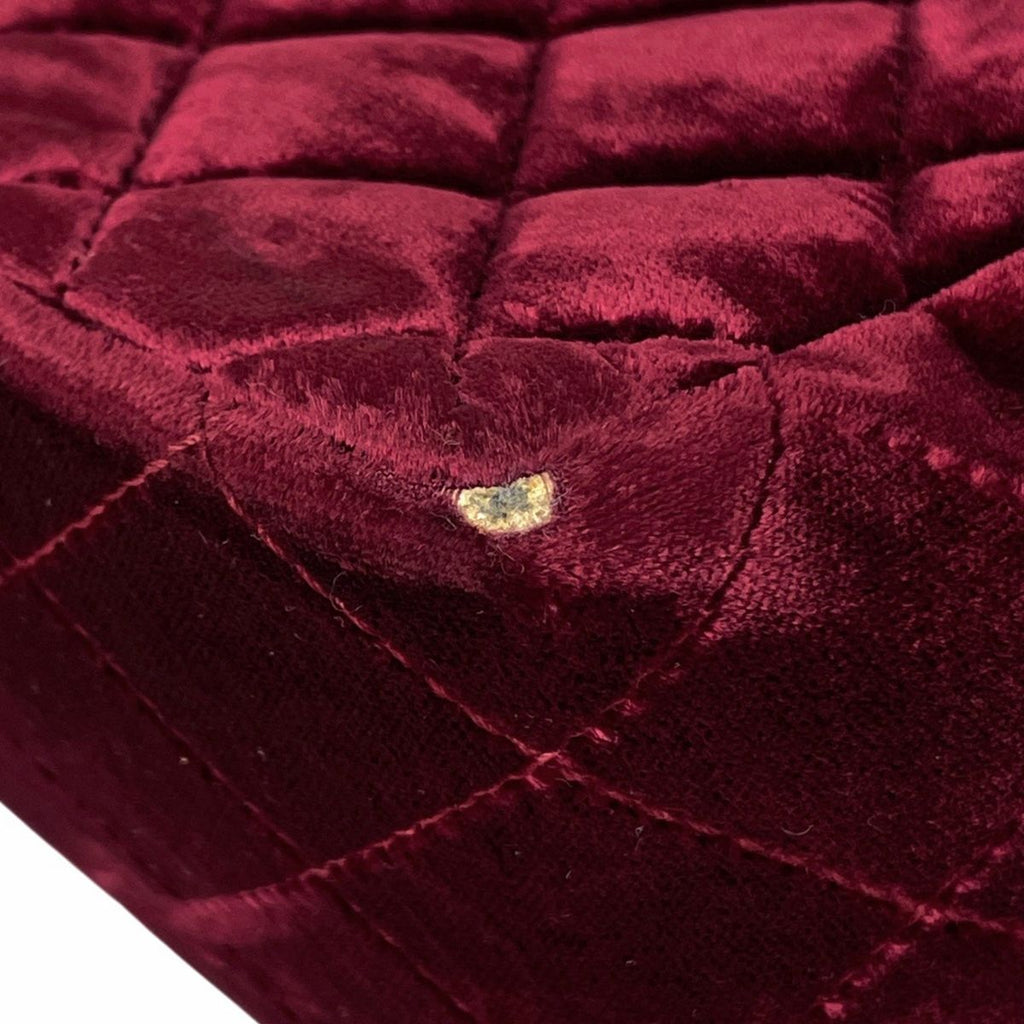 Chanel CC Logo Platinum Shoulder Bag Quilted Velvet — view 6